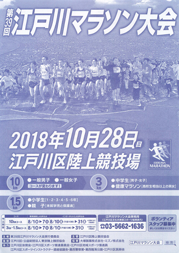 江戸川マラソン大会2018画像