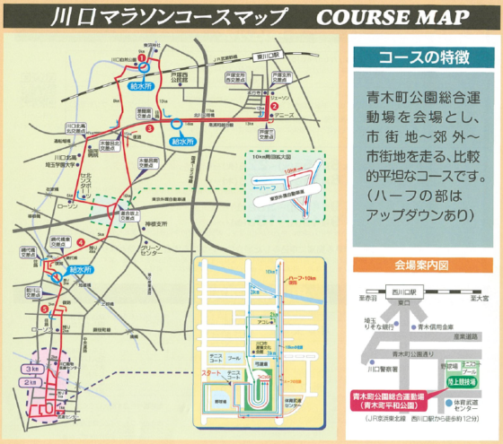 川口マラソン2017コースマップ