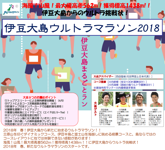 伊豆大島ウルトラマラソン2018画像