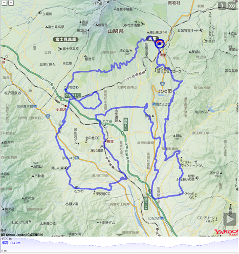 グランフォンドピナレロ八ヶ岳2018コースマップ