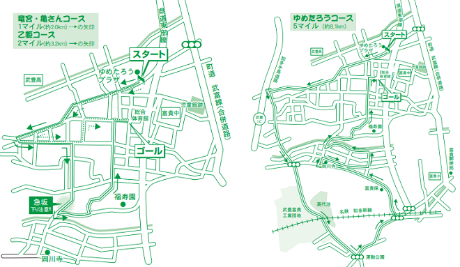 武豊町ゆめたろうスマイルマラソン2019コースマップ