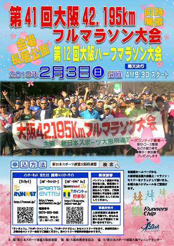 大阪42.195kmフルマラソン大会2019画像