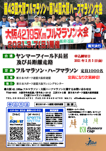 大阪フルマラソン・ハーフマラソン2021